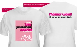 T-Shirts zum Junggesellinnenabschied mit persönlichem Druck